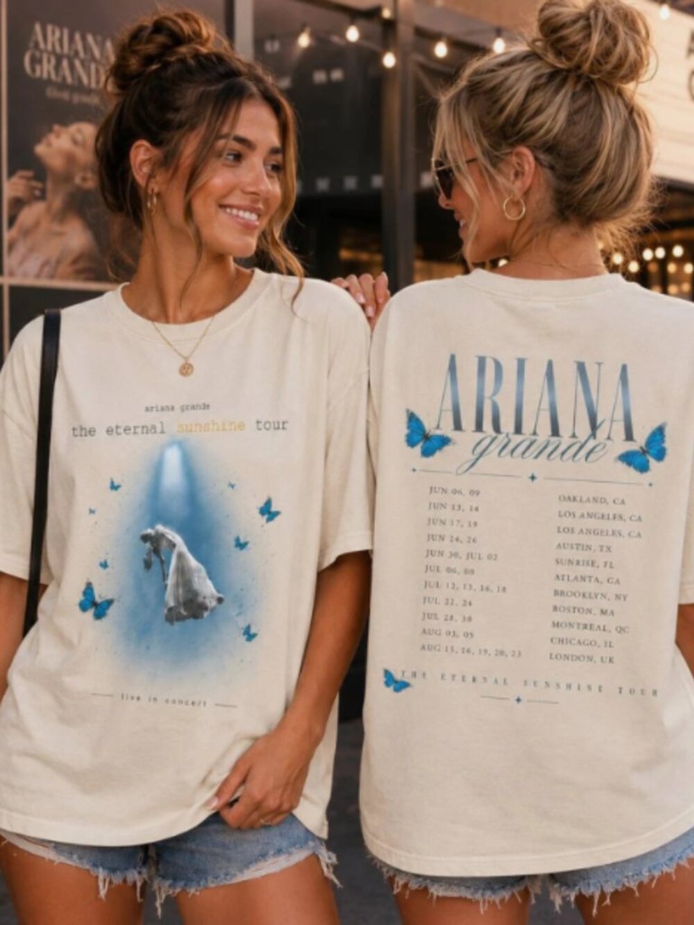 Ariana Grande Eternal Sunshine Tour Graphic Cream T-Shirt
